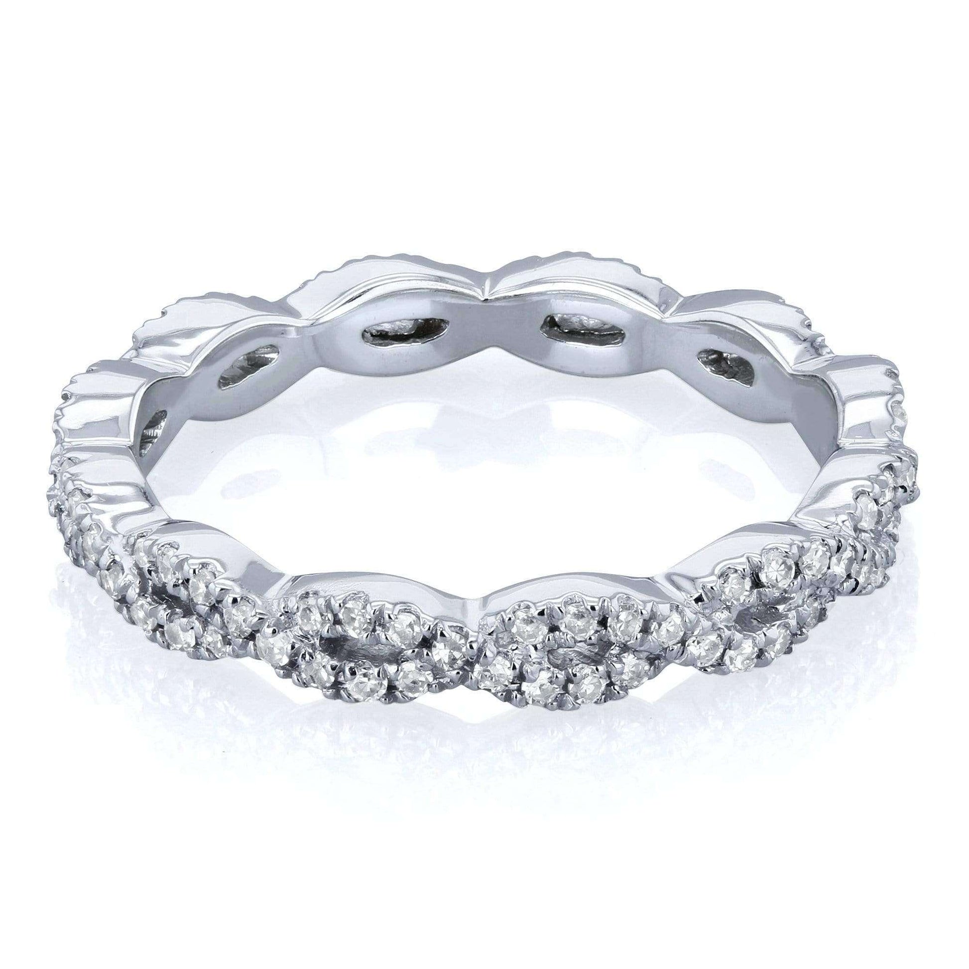 Kobelli Diamond Braided Eternity Wedding Ring 1/3ct TDW in 10k White Gold