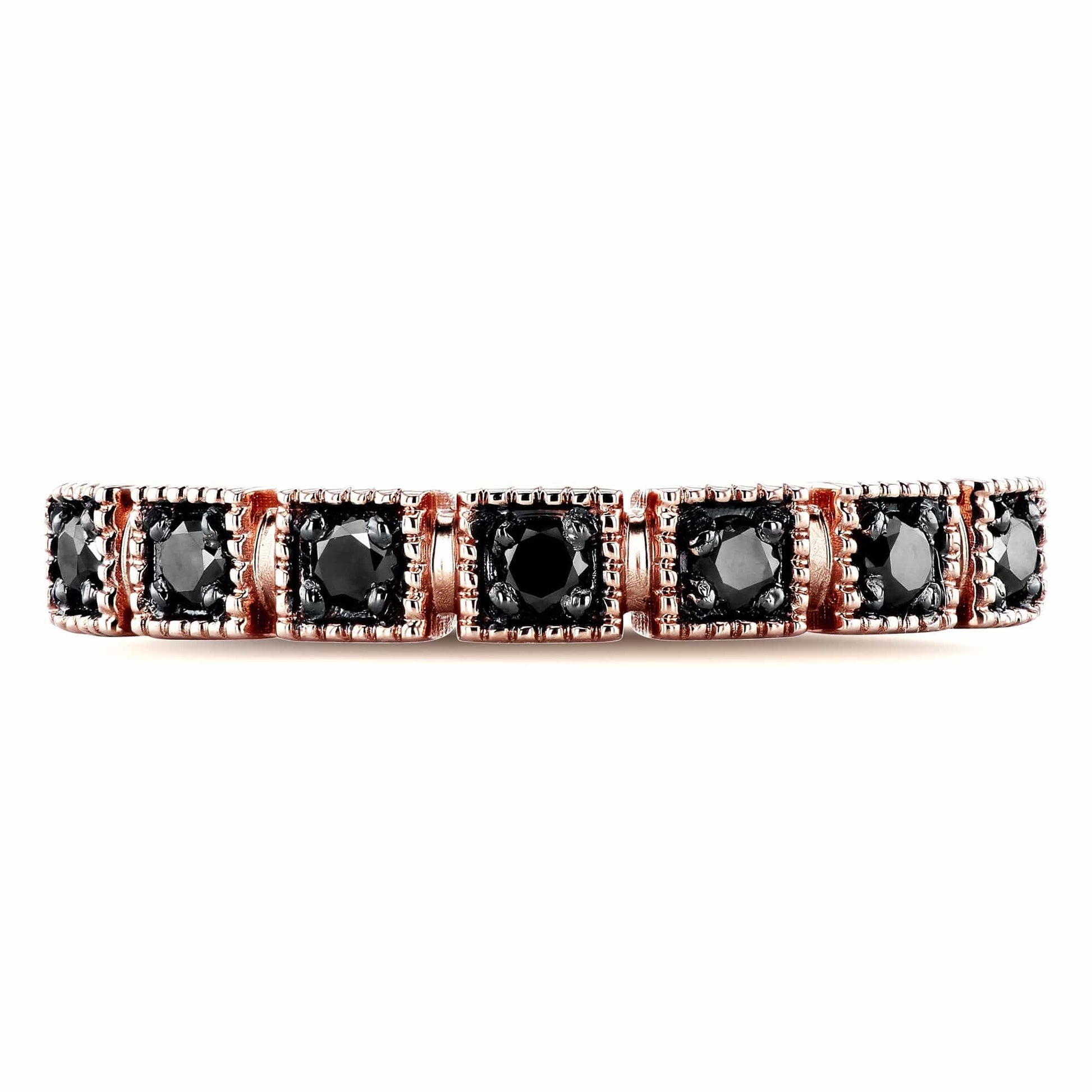 Kobelli Black Diamond Wedding Ring 1/6ct TDW in 10k Rose Gold