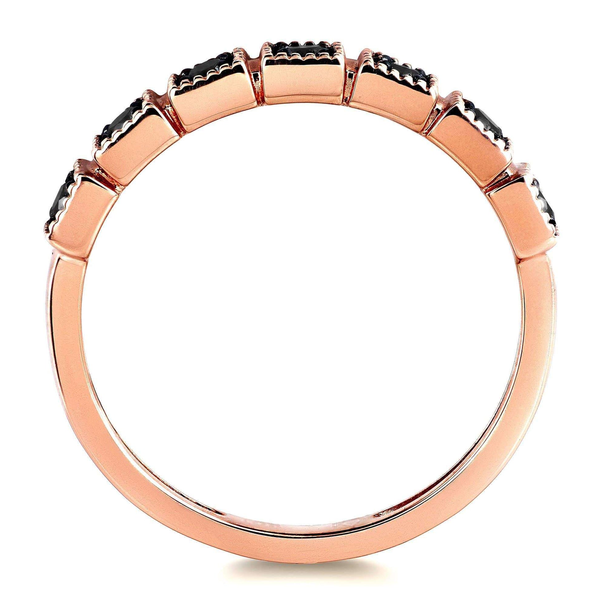 Kobelli Black Diamond Wedding Ring 1/6ct TDW in 10k Rose Gold
