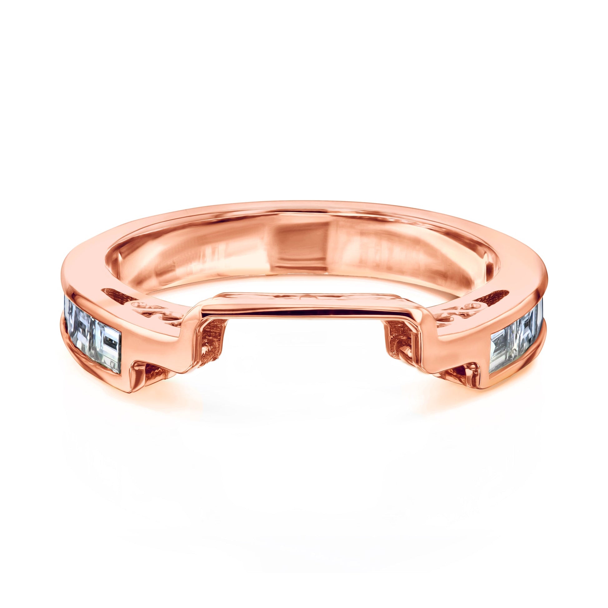 Kobelli Natural Diamond Contoured 14k Rose Gold Ring