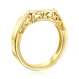 Kobelli Solid Gold Filigree Contoured 14k Yellow Gold Ring