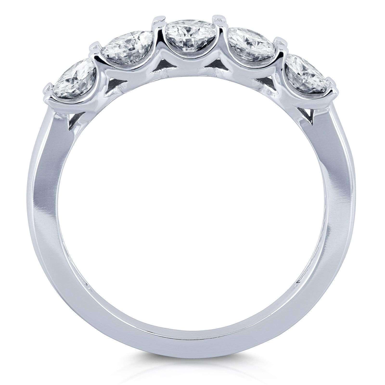 Kobelli Lab Grown Diamond 5-Stone Wedding Band 1 CTW 14k Gold (DEF/VS)