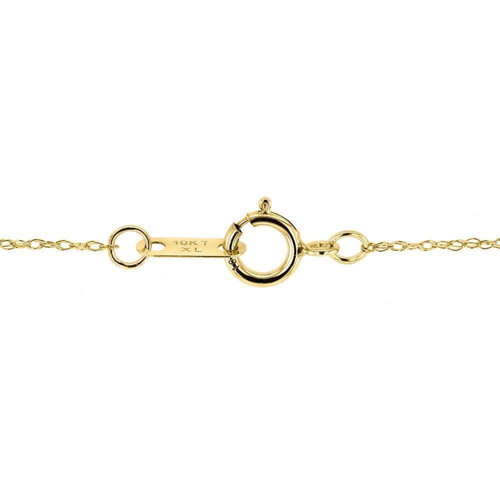 Kobelli Solitaire Diamond Cross Pendant Flared Arms in 10k Gold