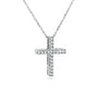 Kobelli Diamond Cross Necklace 1/10 Carat TDW Shared Prongs in 10k Gold