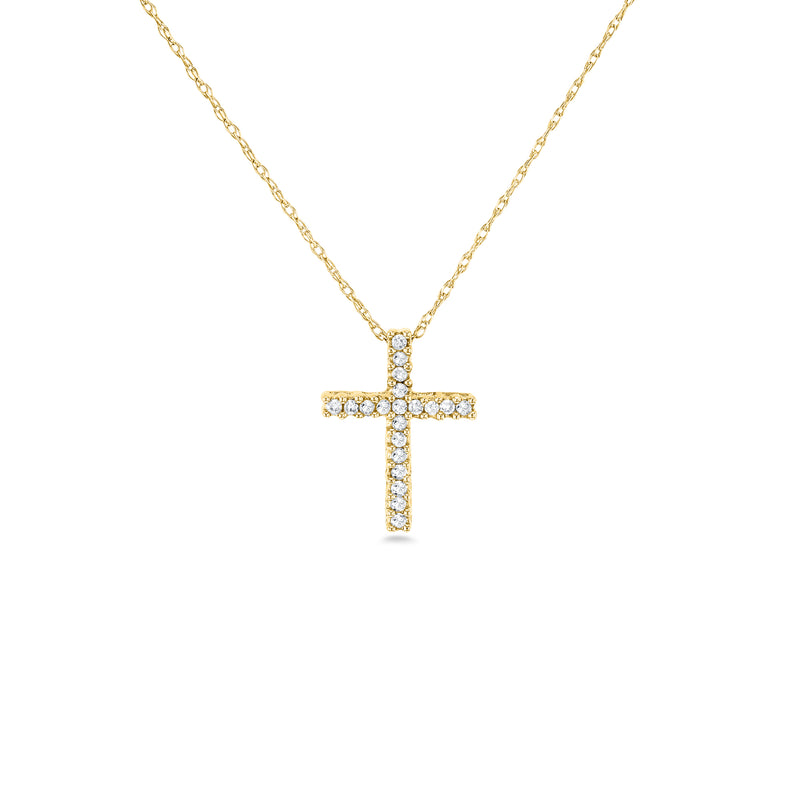 Natürliches, diamantbesetztes Kreuz
