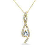 Kobelli Diamond Ribbon Halskæde 1/2 karat TDW i 10k guld 62344-Y
