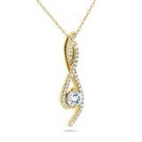Kobelli Diamond Ribbon Halsband 1/2 karat TDW i 10k guld