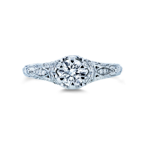 Ornate 6-Prong Diamond Ring