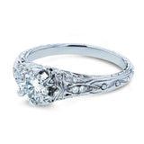Kobelli Diamond 6-Prong Antique Engagement Ring 5/8 CTW 14k White Gold