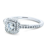 Kobelli Diamond Double Halo Engagement Ring 1/2ct TDW in 10k White Gold
