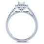 Kobelli Diamond Princess Halo Split Band Engagement Ring 1/2ct TW 14k White Gold