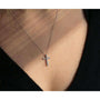 Kobelli Diamond Cross Pendant and Chain 1/10ct TCW in 10k White Gold 62382