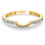 Kobelli 1/3ct TW Diamant gekerbter Gold-Ehering