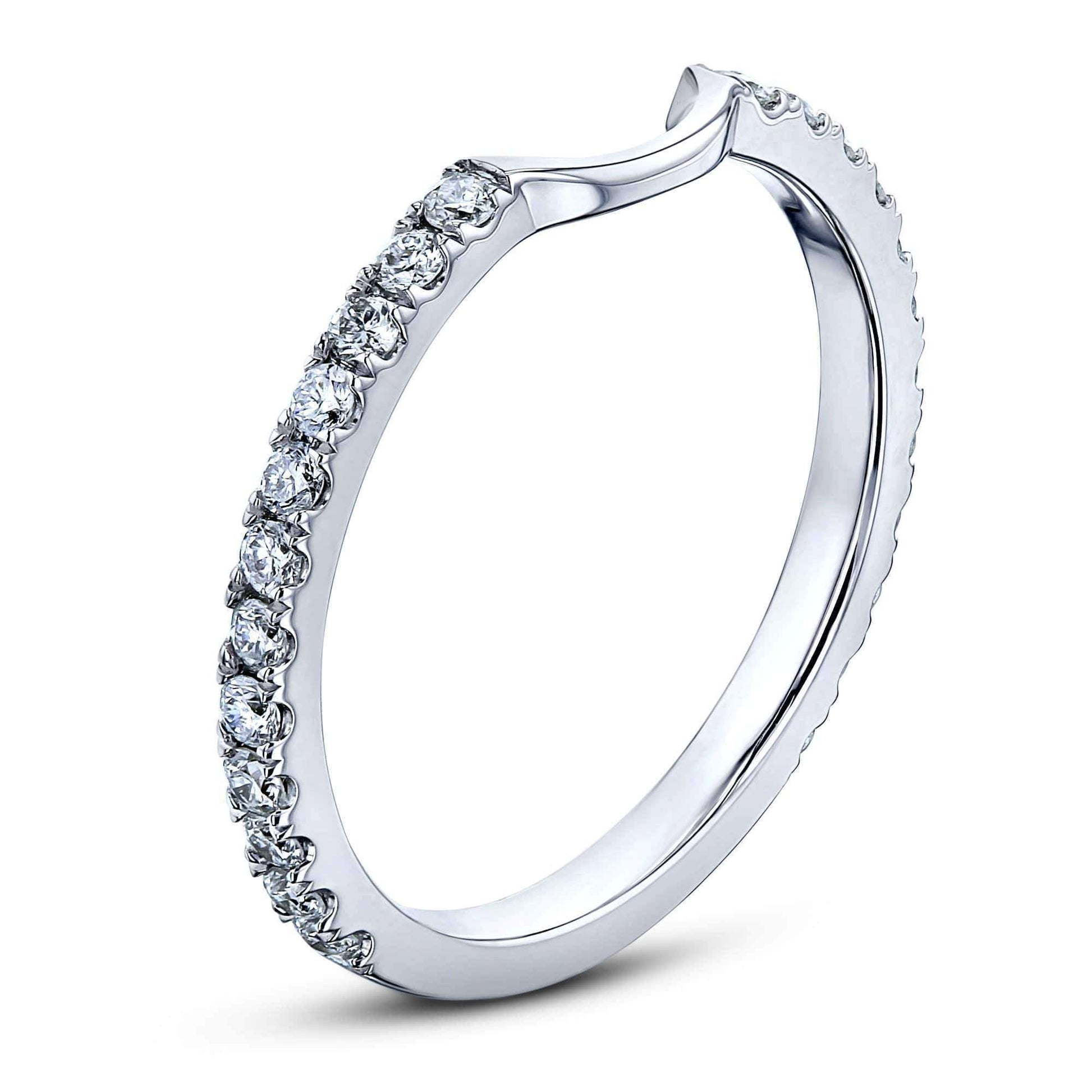 Kobelli 1/3ct TW Diamond Notched Gold Wedding Band