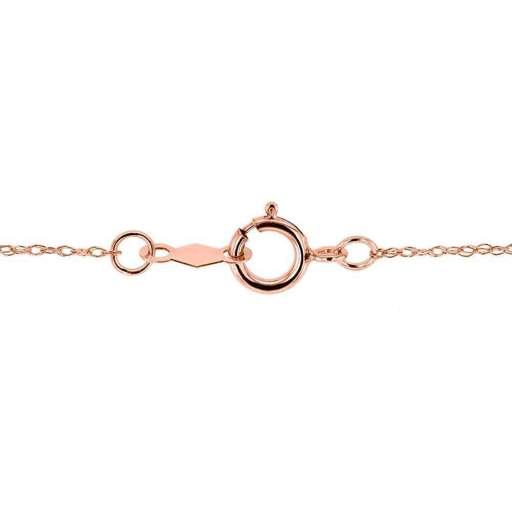 0.25 Carat Natural Diamond Graduating Heart Necklace