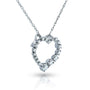 Kobelli Diamond Journey Heart Pendant 1/4 CTW 10k White Gold 62437-W
