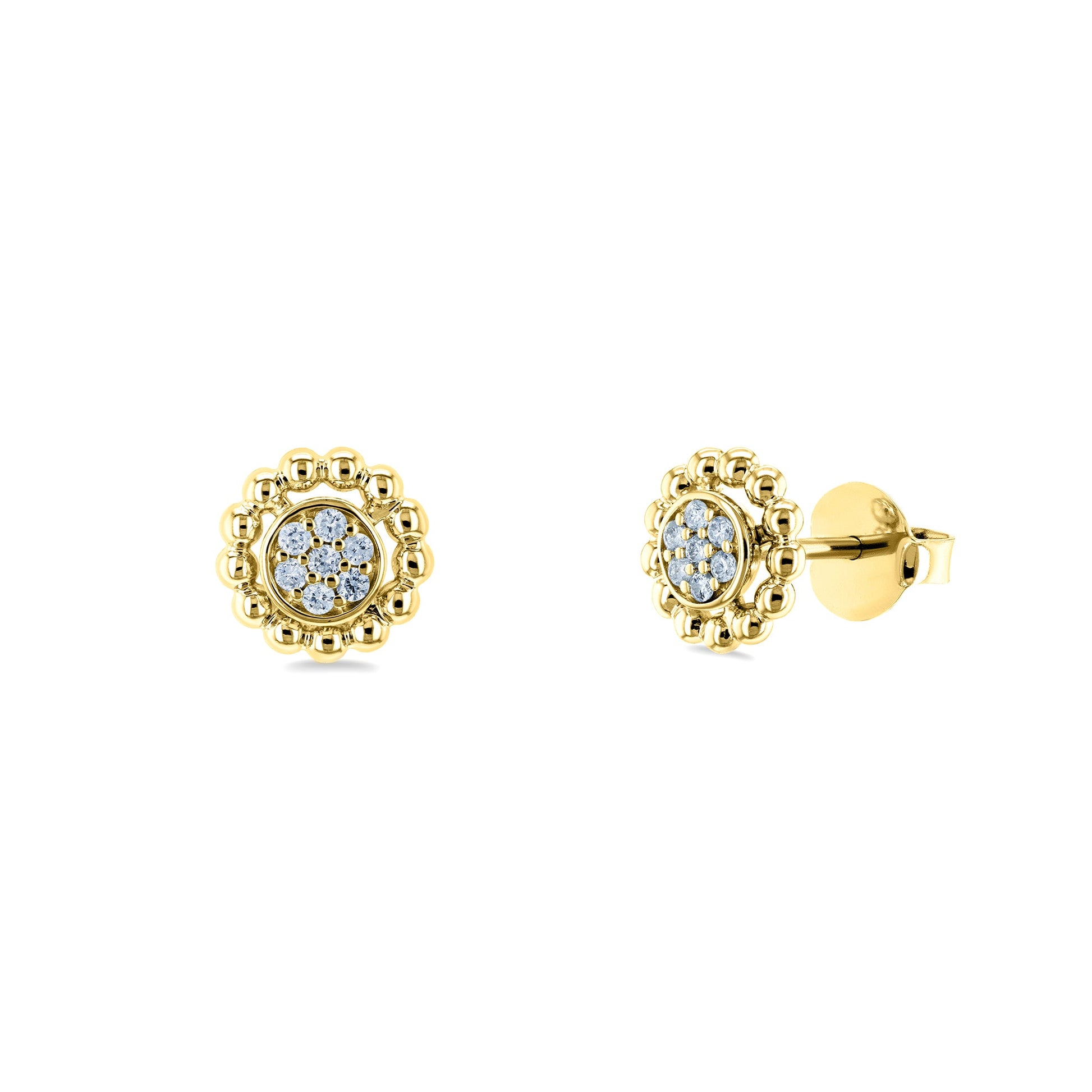 0.13 Carat Natural Diamond Harmony Cluster Studs