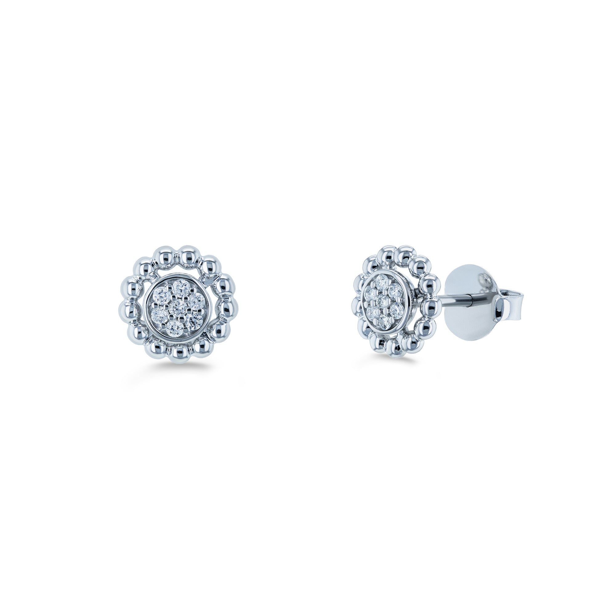 0.13 Carat Natural Diamond Harmony Cluster Studs