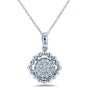Kobelli Diamond Cluster Gold Reef Necklace 10k White Gold (1/6 CTW) 62439-W