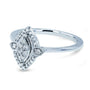 Kobelli Marquise Shaped Cluster Diamond Ring 1/6 CTW 10k White Gold