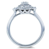 Anel de noivado de diamante exclusivo Kobelli 1/6 ctw ouro branco 10k