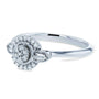 Kobelli Unique Diamond Engagement Ring 1/6 CTW 10k White Gold