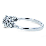 Kobelli Unique Diamond Engagement Ring 1/4 CTW 10k White Gold