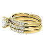 Kobelli Round Diamond Square European Shank Vintage Trellis Bridal Set 1 3/5 CTW 14k Yellow Gold, 3 Piece