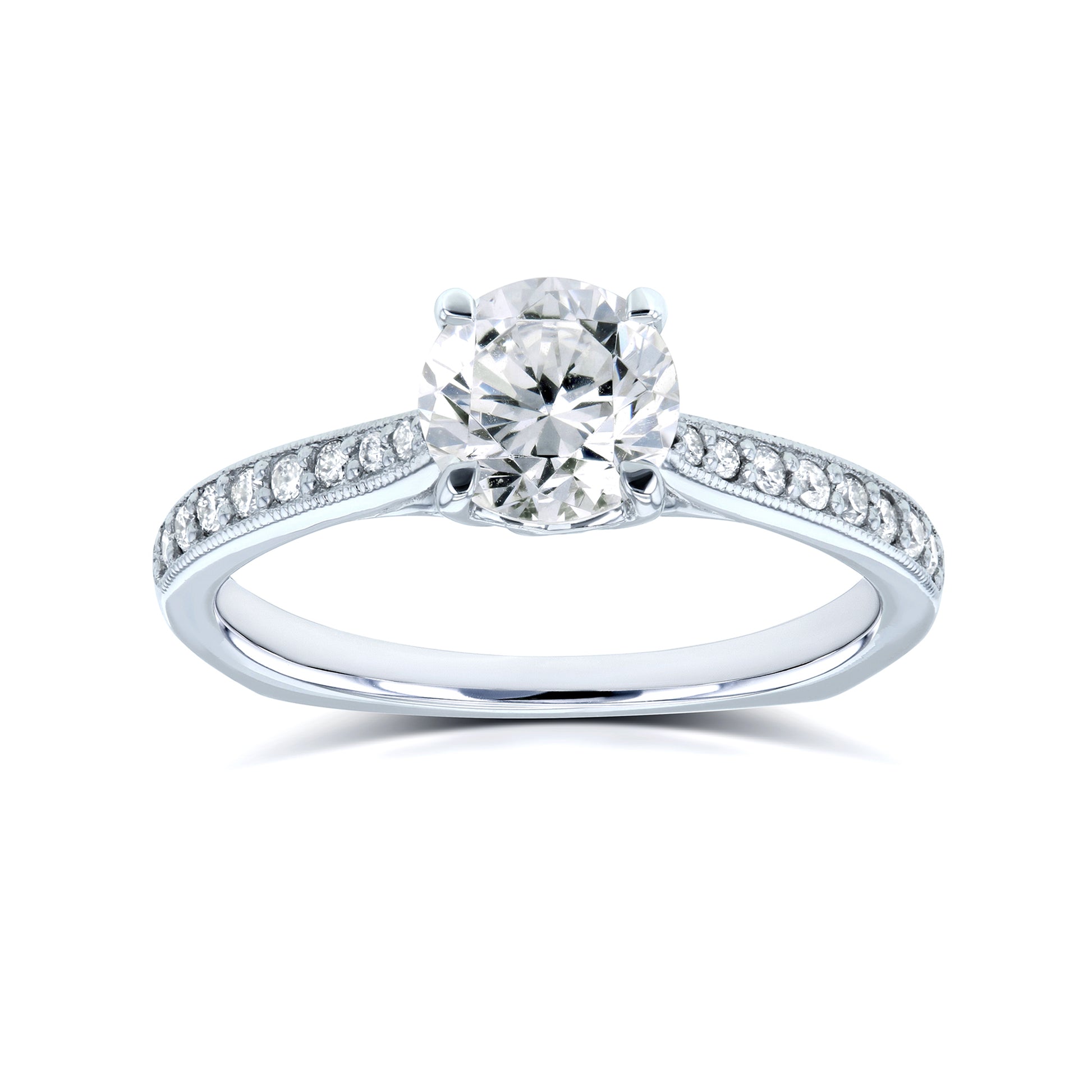 1.18 Carat Natural Diamond Euro Round Ring