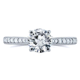 Kobelli diamant vintage trellis förlovningsring 1 1/5 ctw 14k vitguld