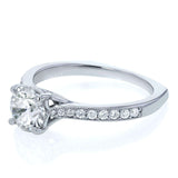 Kobelli diamant vintage trellis förlovningsring 1 1/5 ctw 14k vitguld
