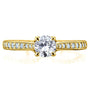 Kobelli Round Diamond Square Shank Trellis Engagement Ring 5/8 CTW 14k Yellow Gold (HI, I1-I2)