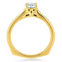 Kobelli Round Diamond Square Shank Trellis Engagement Ring 5/8 CTW 14k Yellow Gold (HI, I1-I2)