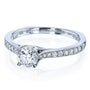 Kobelli Round Diamond Square Shank Trellis Engagement Ring 5/8 CTW 14k White Gold (HI, I1-I2)