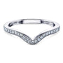 Kobelli Notched Curve Vintage Diamond Wedding Band 14k White Gold