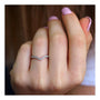 Kobelli Notched Curve Vintage Diamond Wedding Band 14k White Gold