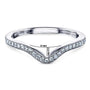 Kobelli Notched Curve Vintage Diamond Wedding Band 14k White Gold