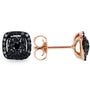 Kobelli Black Diamond Halo Stud Earrings 1/3 CTW 14k Black and Rose Gold 62454BKBK-R