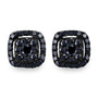 Kobelli Black Diamond Halo Stud Earrings 1/3 CTW 14k Black and Rose Gold 62454BKBK-R