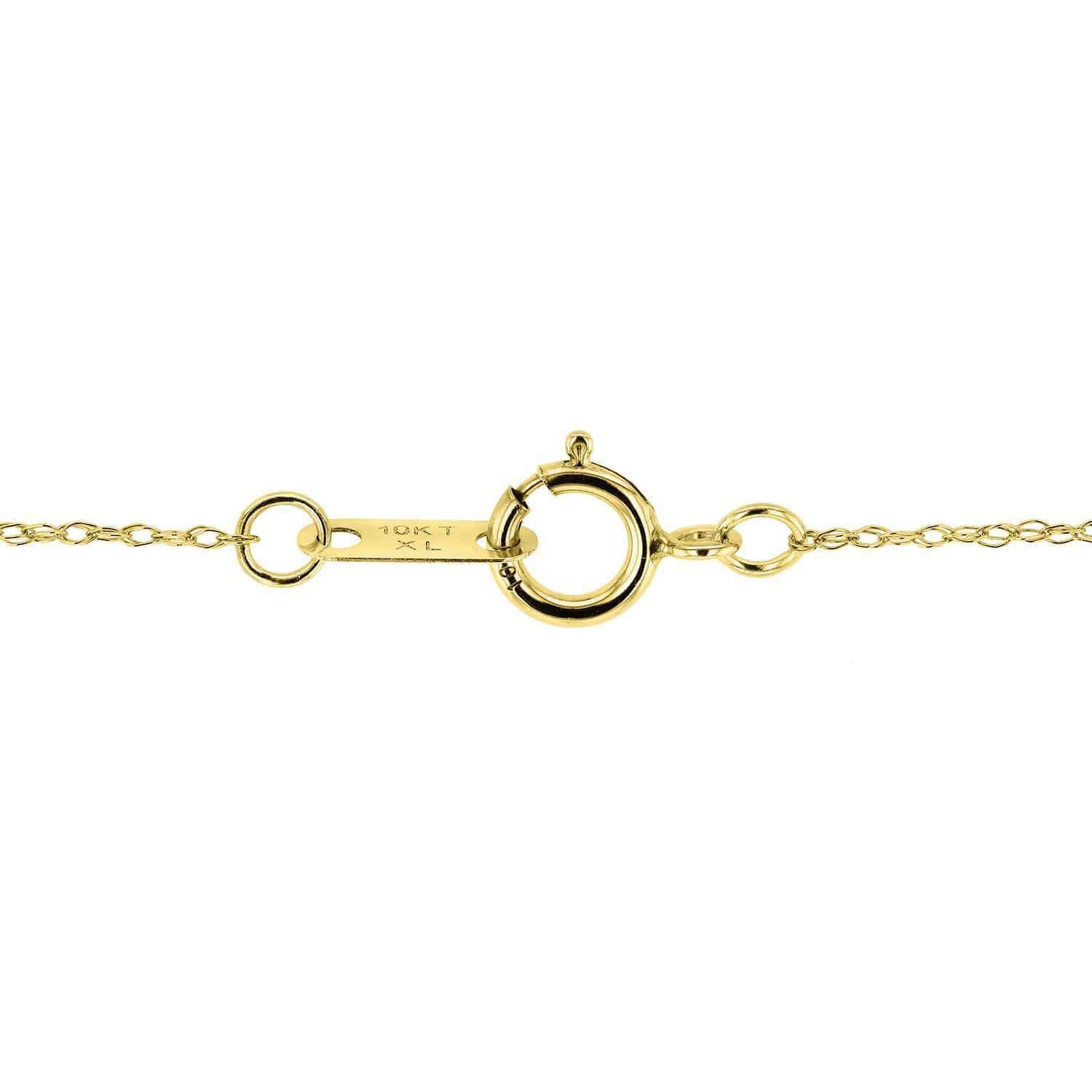Kobelli Diamond Accented Heart Tag Necklace, 10k Yellow Gold, 18in 62461