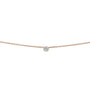 Kobelli White Diamond Bezel Necklace 1/6 Carat, 14k Rose Gold, Adjustable 13 14 15 Inch 62464R-R