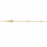 Kobelli-Halskette mit weißer Diamantlünette, 1/6 Karat, 14 Karat Gelbgold, verstellbar 13 14 15 Zoll 62464r-y