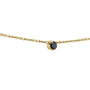 Kobelli Black Diamond Bezel Necklace 1/6 Carat, 14k Yellow Gold, Adjustable 13 14 15 Inch 62464RBK-Y