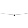 Kobelli Black Diamond Bezel Necklace 1/6 Carat, 14k White Gold, Adjustable 13 14 15 Inch 62464RBK-W