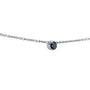 Kobelli Black Diamond Bezel Necklace 1/6 Carat, 14k White Gold, Adjustable 13 14 15 Inch 62464RBK-W