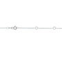 Kobelli White Diamond Bezel Necklace 1/6 Carat, 14k White Gold, Adjustable 13 14 15 Inch 62464R