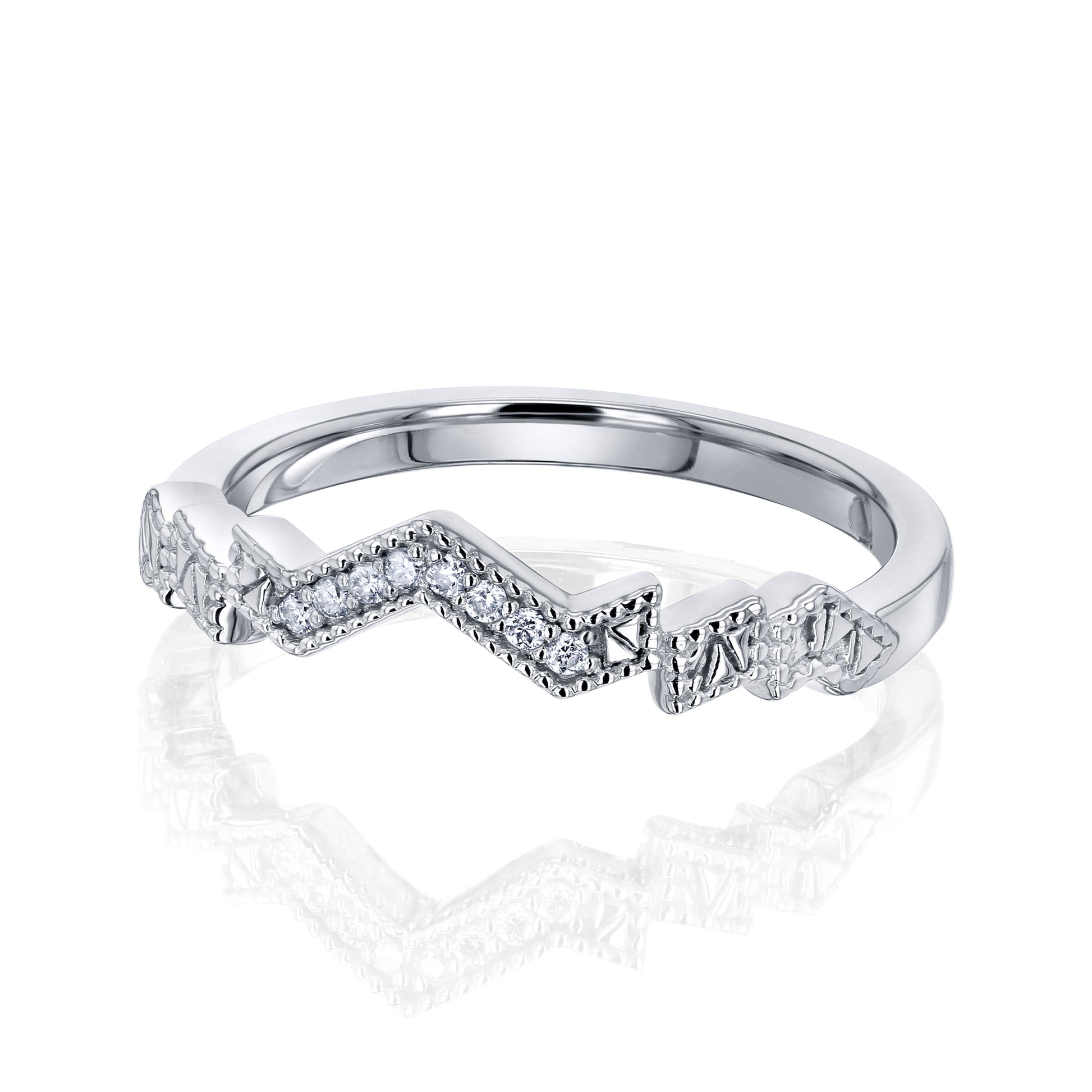 Natural Diamond Art Deco Clara Shadow Ring