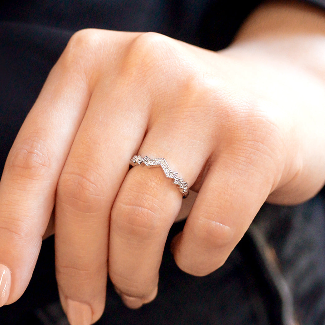 Natural Diamond Art Deco Clara Shadow Ring