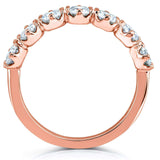 Kobelli 7-Stone Prong Set Diamond Ring 1 1/4 Carat TW in 14k Rose Gold