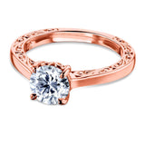 Kobelli 1 karat diamant solitaire filigran indgraveret ring 62469r-1e/4.5r